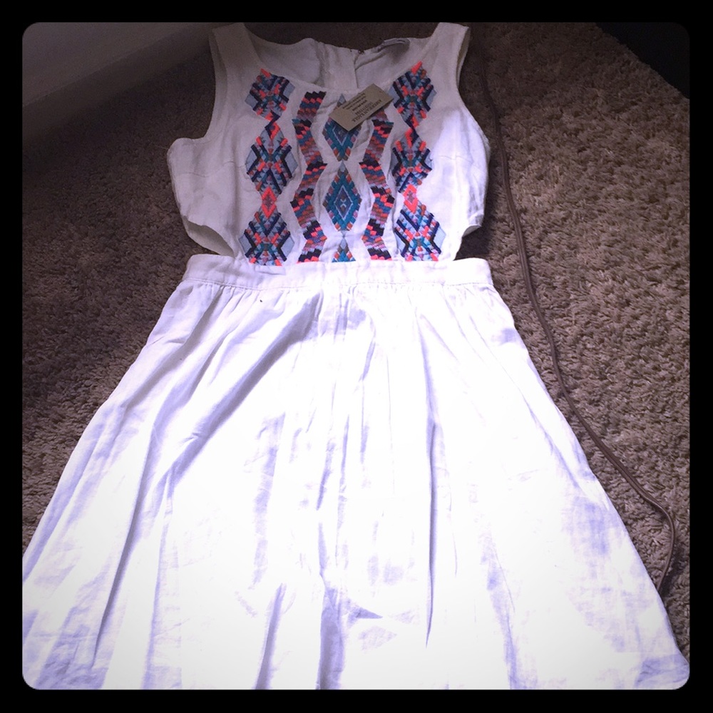 White cutout dress